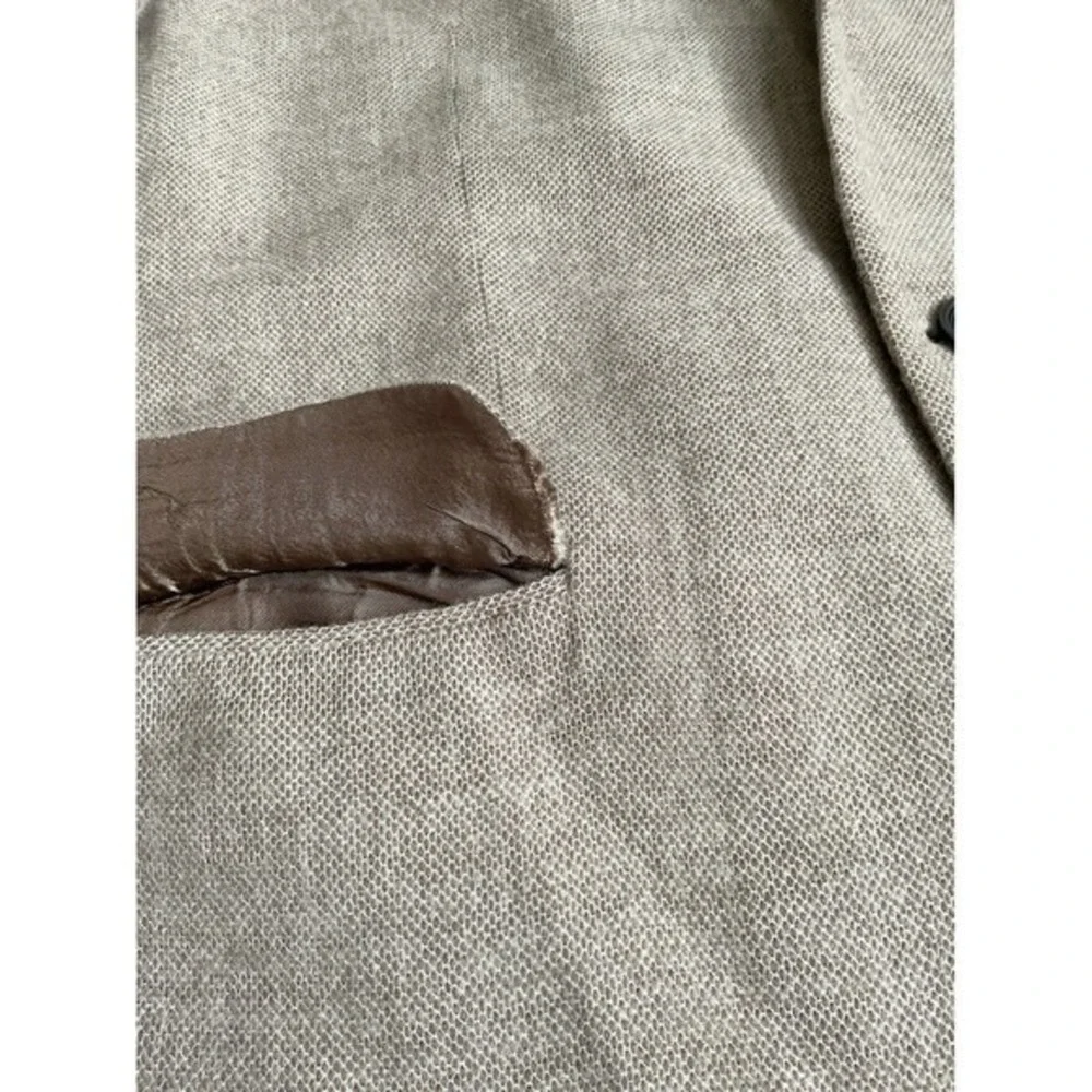 Jack Victor Mens Light Tan cream‎ wool silk Blend Sport Coat blazer sz 46R